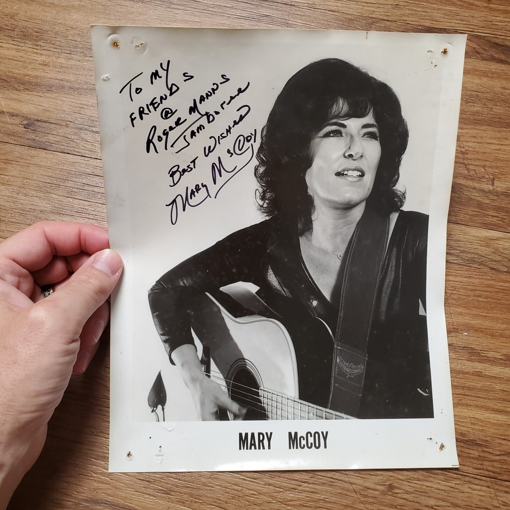 MARY McCOY Country Singer Autographed Hand Signed‎ Photo Size 10 in VTG